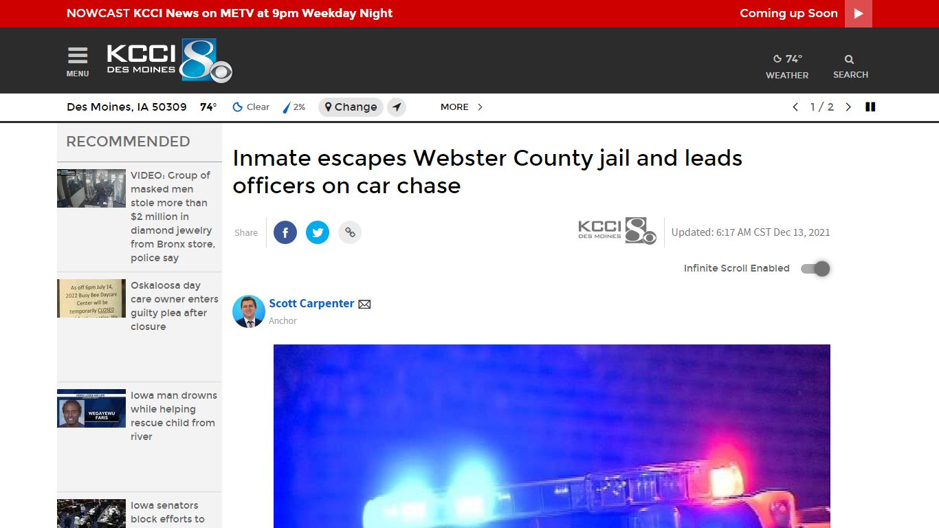 Inmate escapes Webster County jail and leads officers on ...
